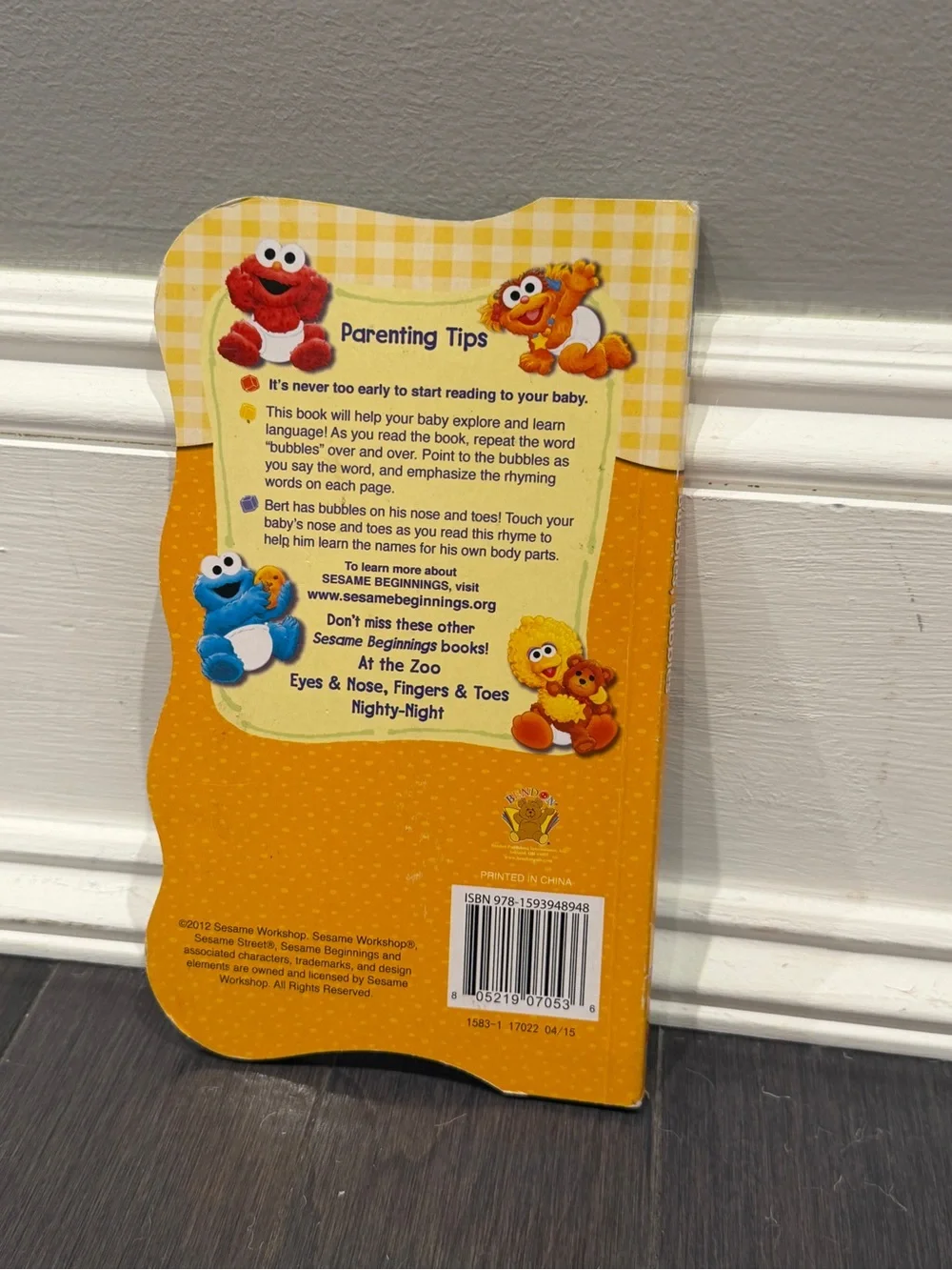 Sesame Street Bubbles, Bubbles Bath Book Board Book For Kids Toddlers Babies
